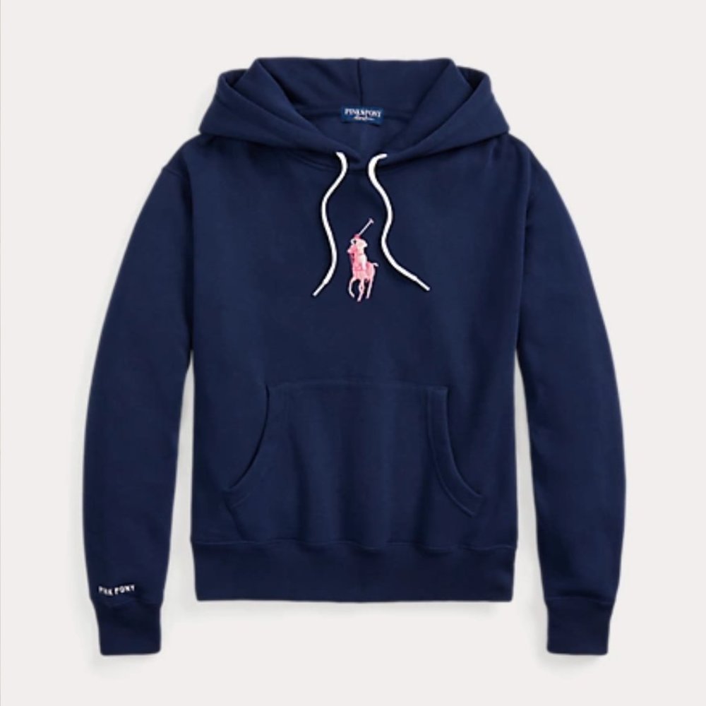 Ralph Lauren Pink Pony Fleece Hoodie Size XL